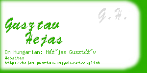 gusztav hejas business card